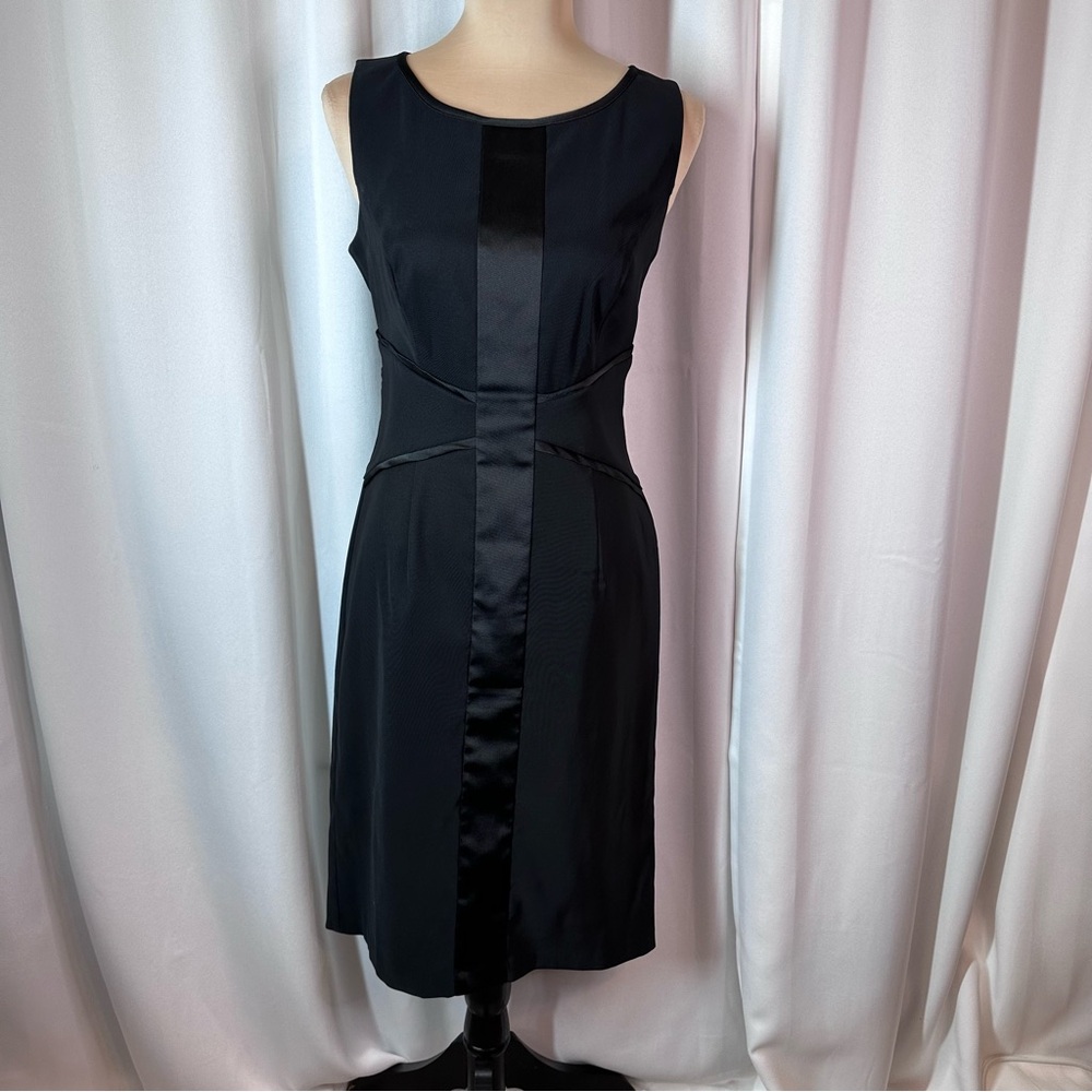 LITTLE BLACK DRESS Sangria‎ Ribbon Detail Sz 6 Church Party Wedding Cocktail